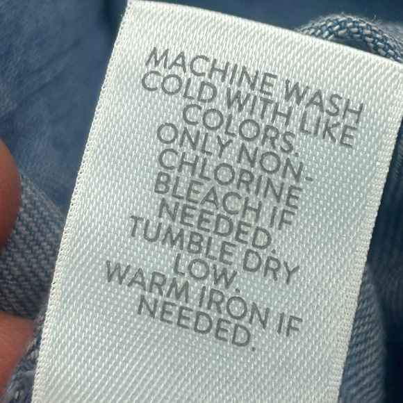 J. Jill Denim Women 12P Blue Summer Breeze Chambray Wide Leg Crop Belt Pants NWT - Picture 13 of 15